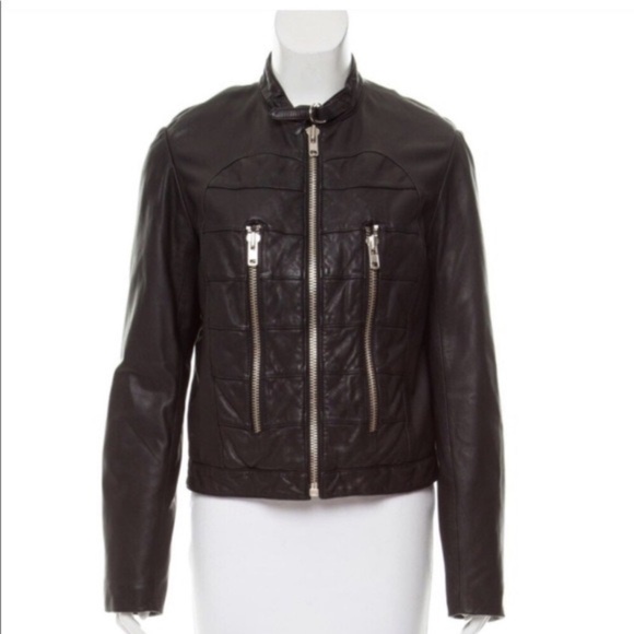 Marc Jacobs Quilted Leather Moto Jacket L - Picture 2 of 8